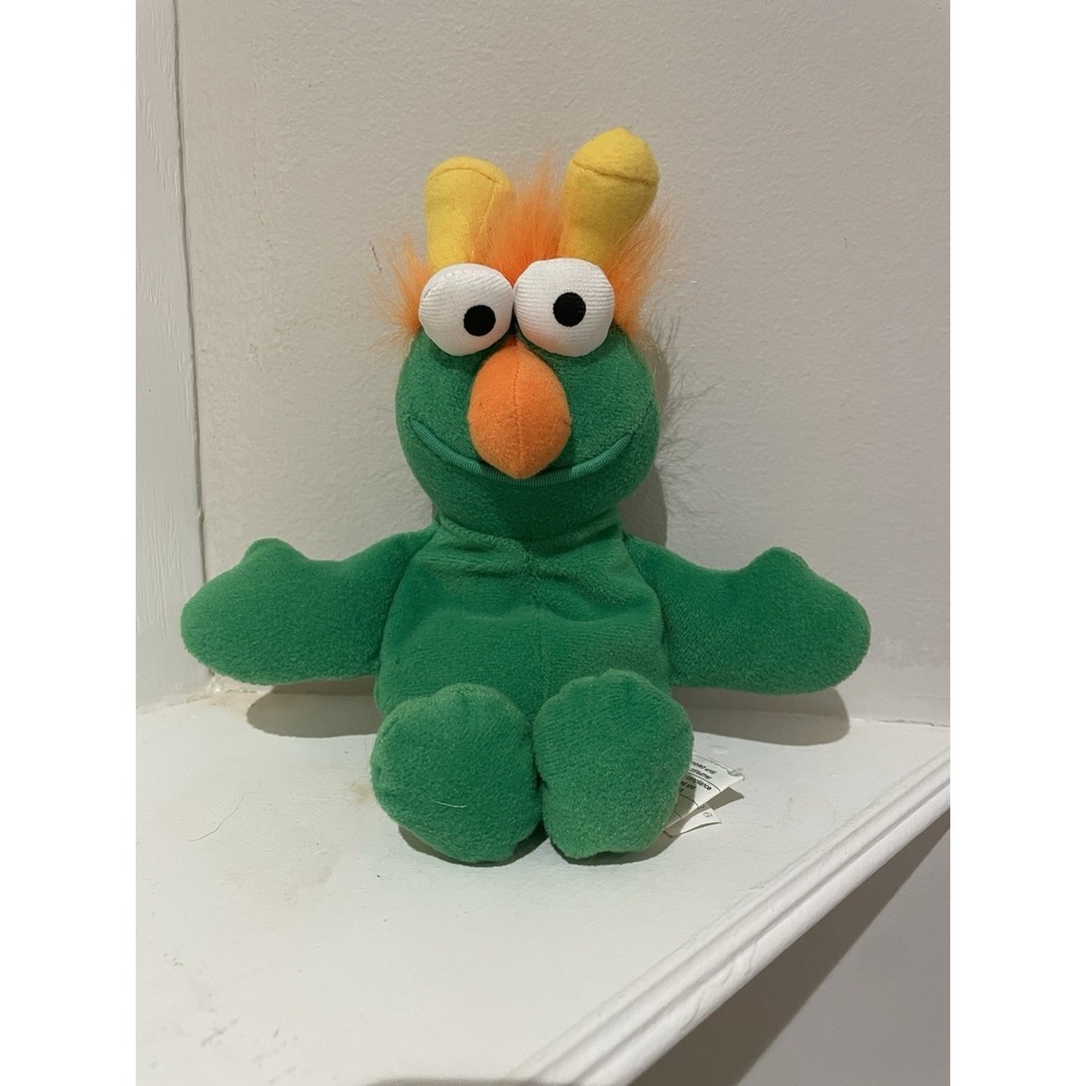 VTG TYCO Sesame Street HONKER Green 8" Monster Plush Bean Bag Toy 1997